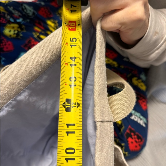 Thick fabric Gap tote bag with sparkly detailing and blue cotton lining - Picture 11 of 12